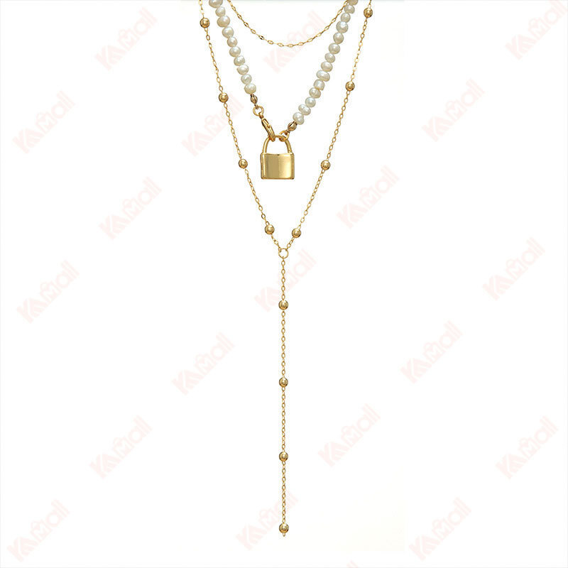 pendant necklace exotic style padlocks